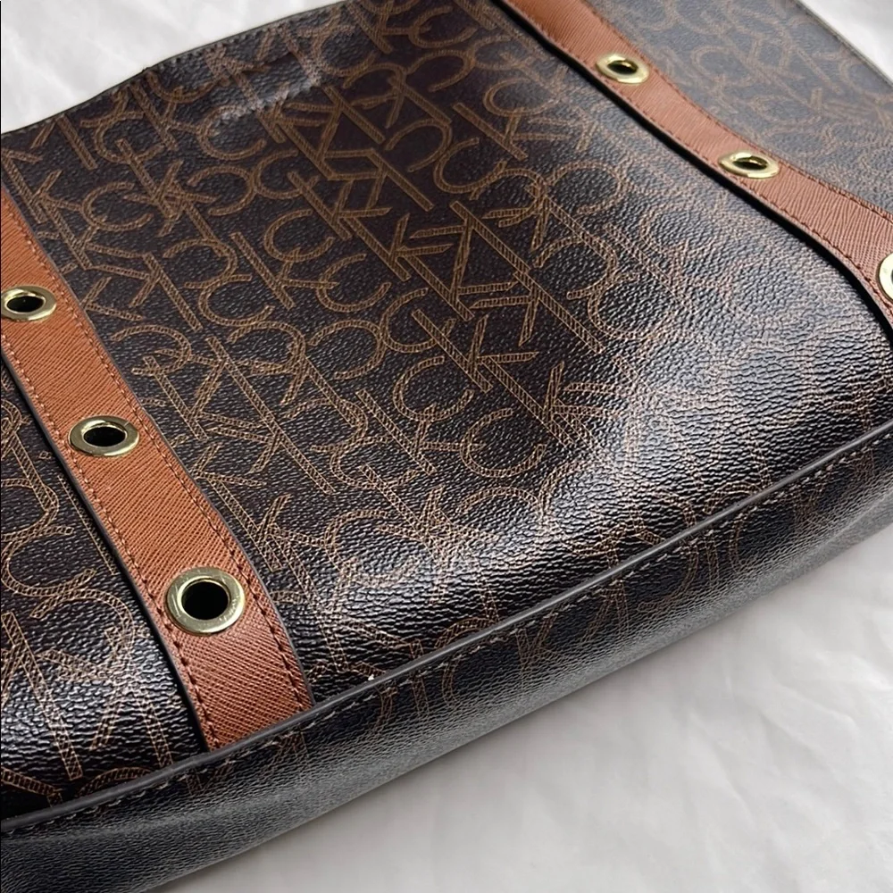 Calvin Klein Monogram Brown Tote - Picture 5 of 14